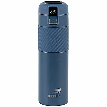 Термос с термодатчиком 450 мл, синий, k25-1227-2