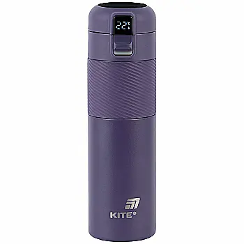 Термос с термодатчиком 450 мл, фиолетовый, k25-1227-3