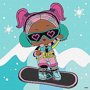 Набір для розпису по номерах 25*25 см "L.O.L. Surprise! Jolly Vibes. V.R.Q.T.", KHO1321, ТМ "Ideyka"