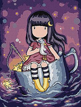 Набір для розпису по номерах 30*40 см "A Night`s Quest Santoro Gorjuss Collection", KHO8673, ТМ "Ideyka"