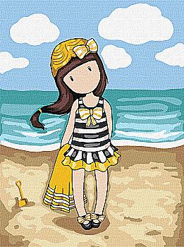 Набор для росписи по номерам 30*40 см "Beach Belle Santoro Gorjuss Collection", KHO8677, ТМ "Ideyka"