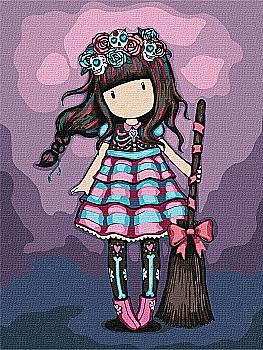 Набір для розпису по номерах 30*40 см "Frida Santoro Gorjuss Collection", KHO8675, ТМ "Ideyka"