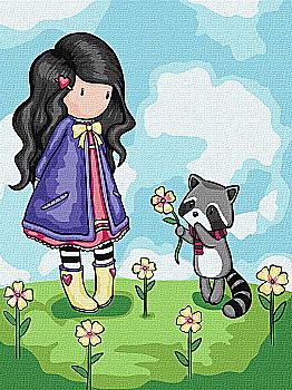 Набір для розпису по номерах 30*40 см "You Are My Sunshine Santoro Gorjuss Collection", KHO8682, ТМ "Ideyka"