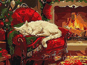 Набор для росписи по номерам 30*40 см "Праздничный уют", KHO6662, ТМ "Ideyka"