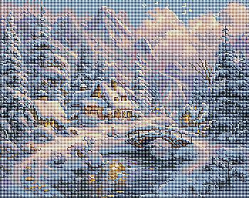 Набор с алмазной мозаикой "Зимний уют среди гор" 40*50 см, AMO20001, ТМ "Ideyka"