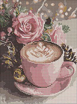 Набір з алмазною мозаїкою "Новорічне капучино" 30*40 см, AMO20009, ТМ "Ideyka"