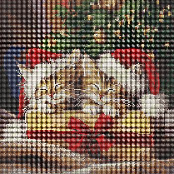 Набор с алмазной мозаикой "Пушистые подарки" 40*40 см, AMO20008, ТМ "Ideyka"