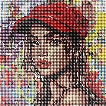 Набір з алмазною мозаїкою "Сучасна Червона шапочка" 40*40 см, AMO8311, ТМ "Ideyka"