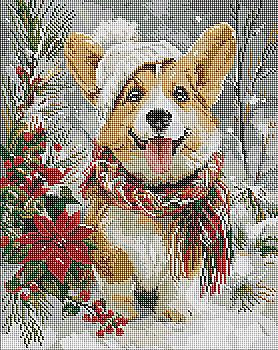 Набор с алмазной мозаикой "Счастливая собачка" 40*50 см, AMO20014, ТМ "Ideyka"