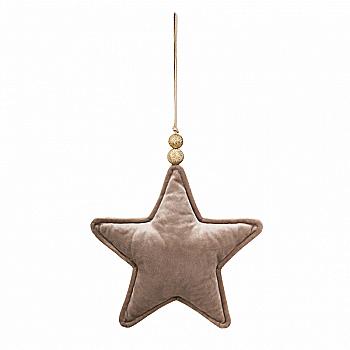 Звезда плюш (золотистая) 20 см, 108584