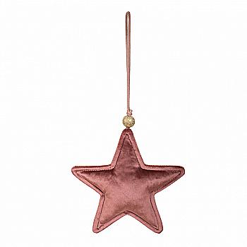 Звезда плюш (розовая) 15 см, 108578