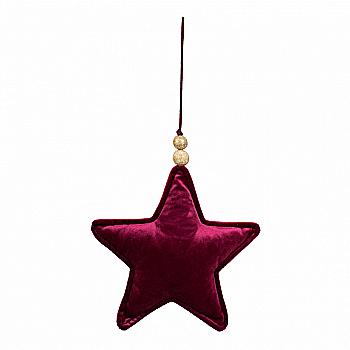 Звезда плюш (бордо) 20 см, 108583