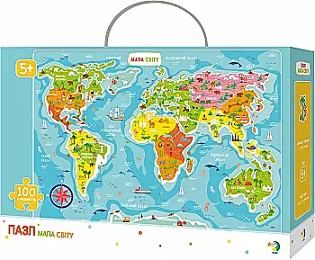 Пазл "Карта Мира", 300110/100110