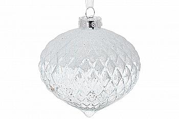 Прикраса ялинкова 10 см з декором з гліттера, зимове небо, 118-907