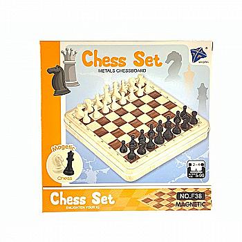 Гра настільна "Шахи" магніт, у короб.16,5*16,5*2,5 см, F38