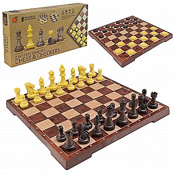 Гра настільна "Шахи" магнітні  2 в 1 короб, 2458