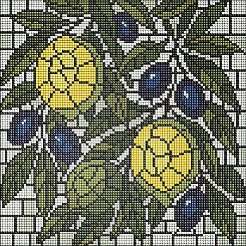 Набор с алмазной мозаикой "Витраж. Лимоны" 30*30 см, AMO8349, ТМ "Ideyka"