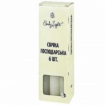 Cвічка парафінова господарська C020*18/1, 6 шт, Candy Light