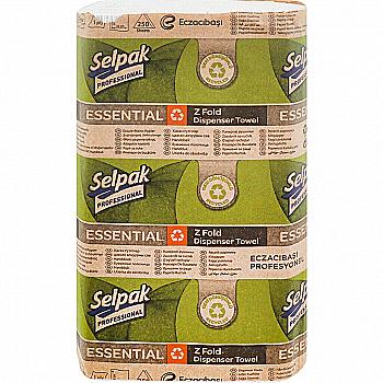 Полотенце бумажные Selpak Pro Essential макулатурный Z 1-шар. 250 лист, 32660340