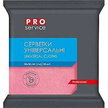 Салфетки PRO вискозные 30*38 (10 шт) розовые, 19100204