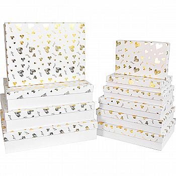 Подарункова коробка прямокутна, "Love", біла, 34*24,5*6,5 см, 1910280504