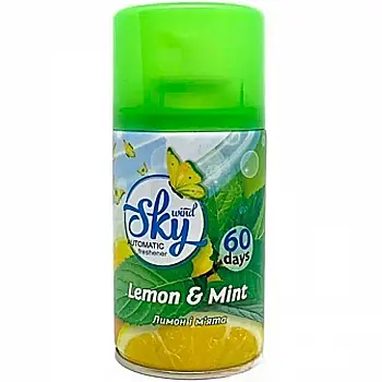 Освіжувач повітря PRO "SKY wind" Лимон і м`ята  (змінний балон) 260мл (20 шт/ящ), 25486810