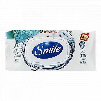 Салфетки влажные SMILE с экстрактом эвкалипта, с клапаном, 120 шт. 42224390
