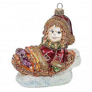 Іграшка новорічна Маруся на санях, 19576