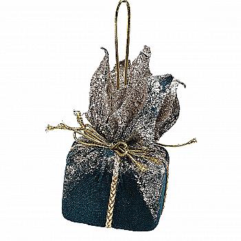 Іграшка новорічна Смарагд "Подарунок" 10 см, 2205