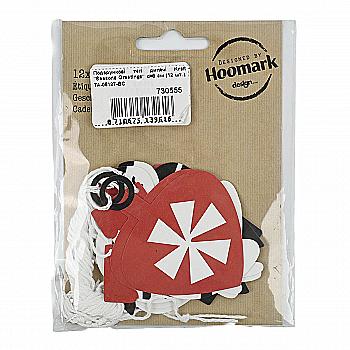 Подарункові тегі дитячі Kraft "Seasons Greetings" d=8 см (12 шт.), TA-06127-BC