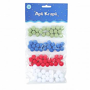 Набір помпонів нейлонових, 4 кольори, 52536319