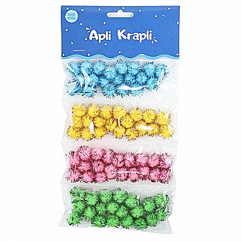 Набір помпонів з люрексом, 4 кольори, 52536318