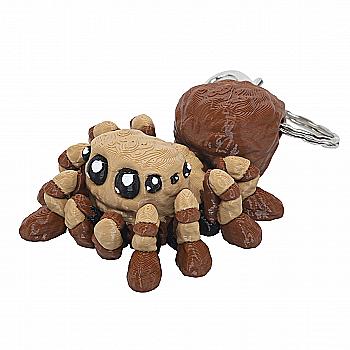 Кінематичний 3D брелок Тарантул коричневий