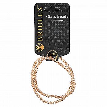 Бусины стеклянные граненные A040-Rondelle-100-D1, 3 мм, 1 нить, C001-Golden Amber on Crystal