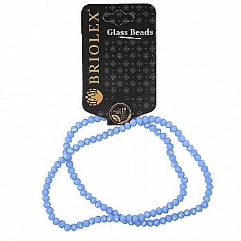 Бусины стеклянные граненные A040-Rondelle-100-D1, 4 мм, 1 нить, A482-Light Sapphire Opaque