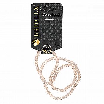 Бусины стеклянные граненные A040-Rondelle-100-D1, 4 мм, 1 нить, B004-Light Silk AB