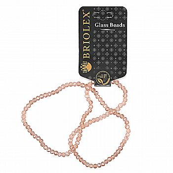 Бусины стеклянные граненные A040-Rondelle-100-D1, 4 мм, 1 нить, B022-Vintage Rose AB