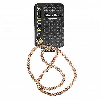 Бусины стеклянные граненные A040-Rondelle-100-D1, 4 мм, 1 нить, E001-Gray Champagne on Crystal