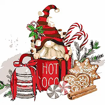 Набор для росписи по номерам 40*40 см "Гном со вкусностями", FF-1001 ТМ "Strateg"