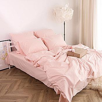 Постельное белье LeLIT, Сатин, Персиковый, Евро, SS-3029 (50/70)