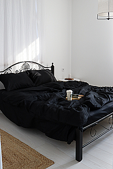 Постельное белье LeLIT, Сатин, Черный, Евро, SS-3001 (50/70)
