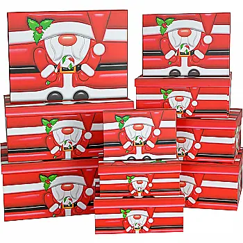 Подарункова коробка прямокутна НР, "Санта з карамельною тростиною", 23*16,5*9,5 см, 1110103403