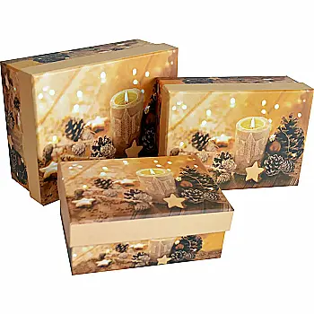 Подарункова коробка прямокутна НР, "Свічка", 15,5*11,5*6 см, 150326083