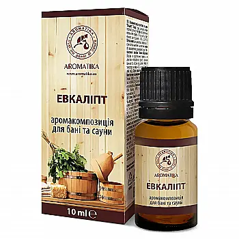 Аромокомпозиция для бани и сауны Ароматика, "Эвкалипт" 10 мл