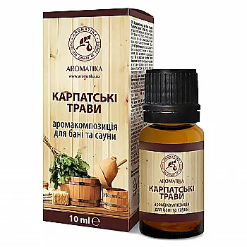 Аромокомпозиция для бани и сауны Ароматика, "Карпатские травы" 10 мл