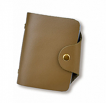 Визитница базовая кожаная хаки