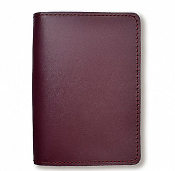 Докхолдер бордовий базовий шкіряний