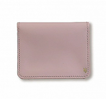 Картхолдер для карток з маленьким гербом (рожевий)