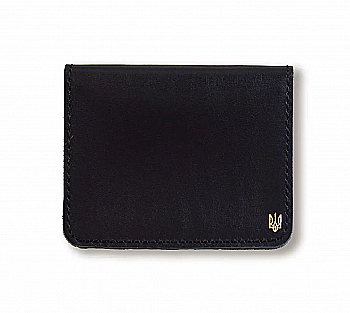 Картхолдер для карток з маленьким гербом (чорний)