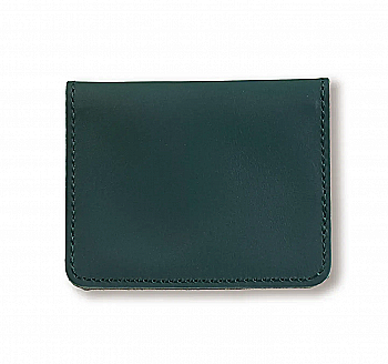 Картхолдер зелений базовий шкіряний